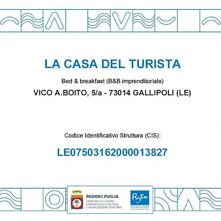 B&B La Casa Del Turista 갈리폴리